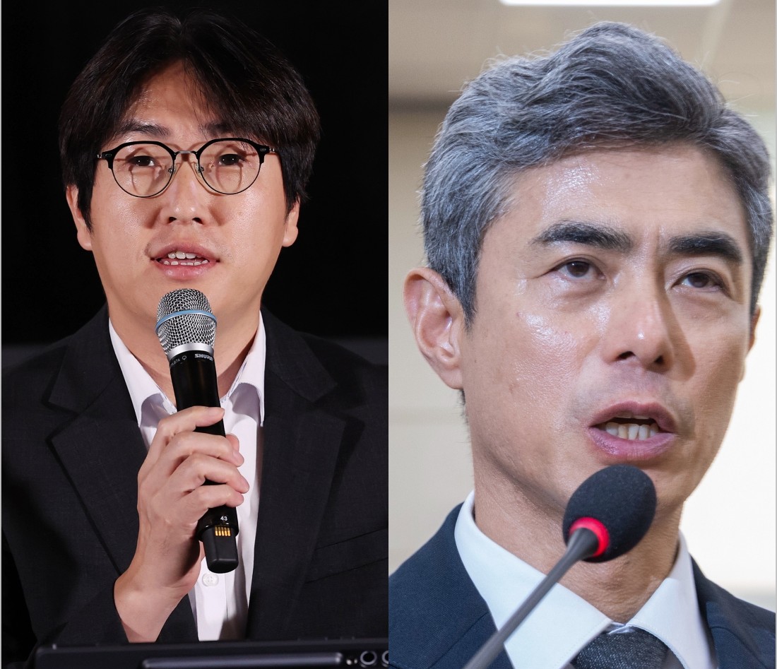 ▲  하정우 국가인공지능전략위원회 부위원장과 강신철 국방부 장관 및 가족의 부동산 보유·금융거래 내역에서도 금융기관 대출을 활용한 정황이 나타났다. 사진은 하 부위원장(왼쪽)과 강 장관. [사진=연합뉴스]