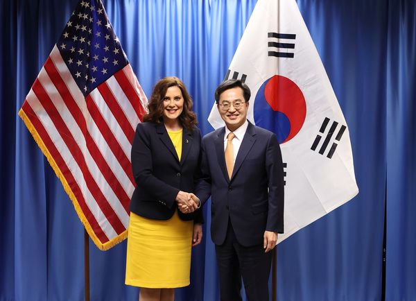 김동연 경기도지사, 美 미시간 주지사에게 부산엑스포 지지 요청 