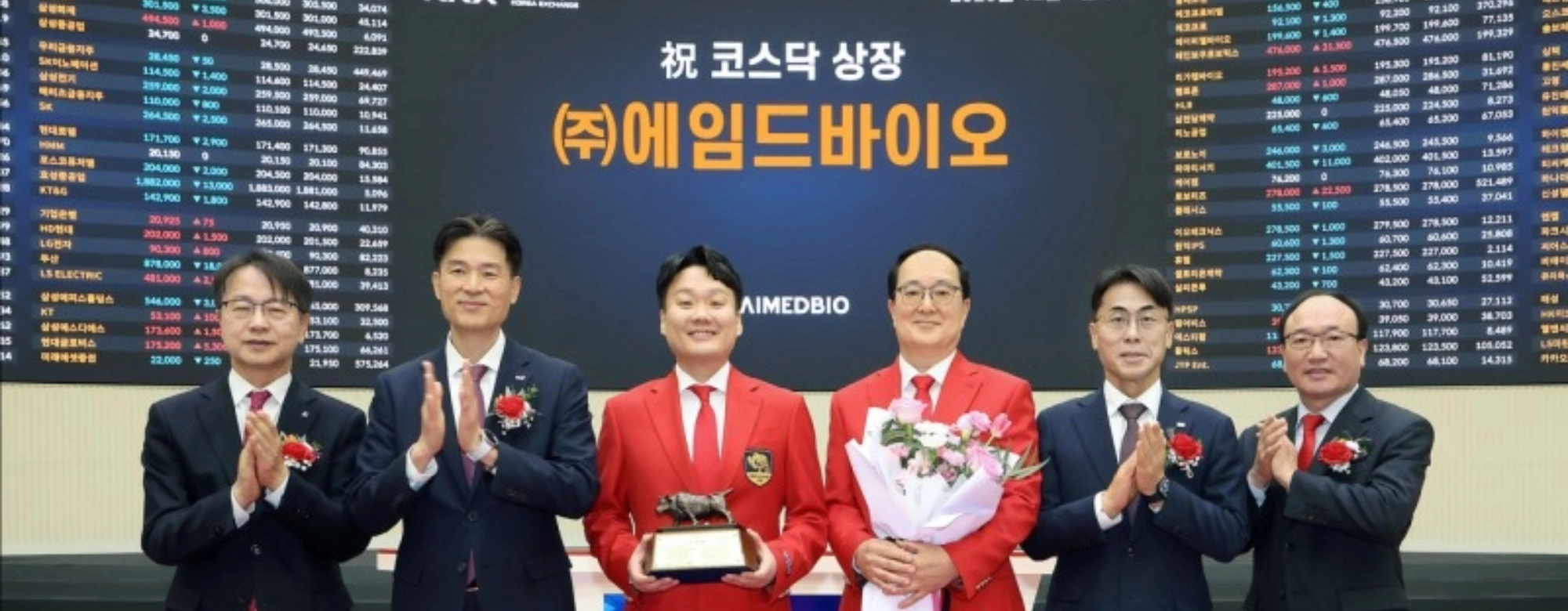 에임드바이오, ‘따따상’ 이틀 만에 끝…차익 실현에 주가 15% 하락 